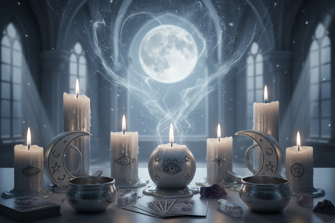 Silver Candles: Lunar Energy, Psychic Ability - Nicole's ritual universe