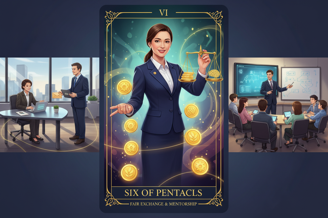 Six of Pentacles in Career Readings: Fair Pay & Mentorship - Nicole's ritual universe
