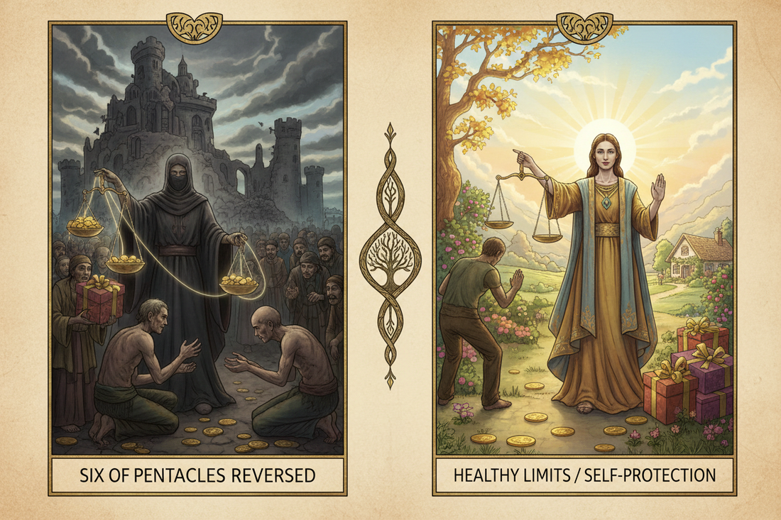 Six of Pentacles Reversed: Unfair Exchange or Healthy Boundaries