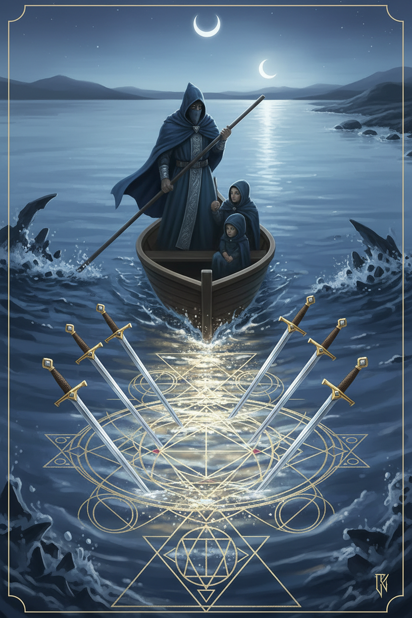 Six of Swords (Light Path): Tarot Card Meaning, Ritual & Meditation Nicole's ritual universe