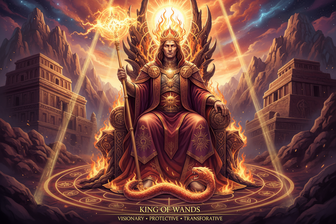 King of Wands Spiritual Meaning: Divine Masculine Mastery & Sacred Vision - Nicole's ritual universe