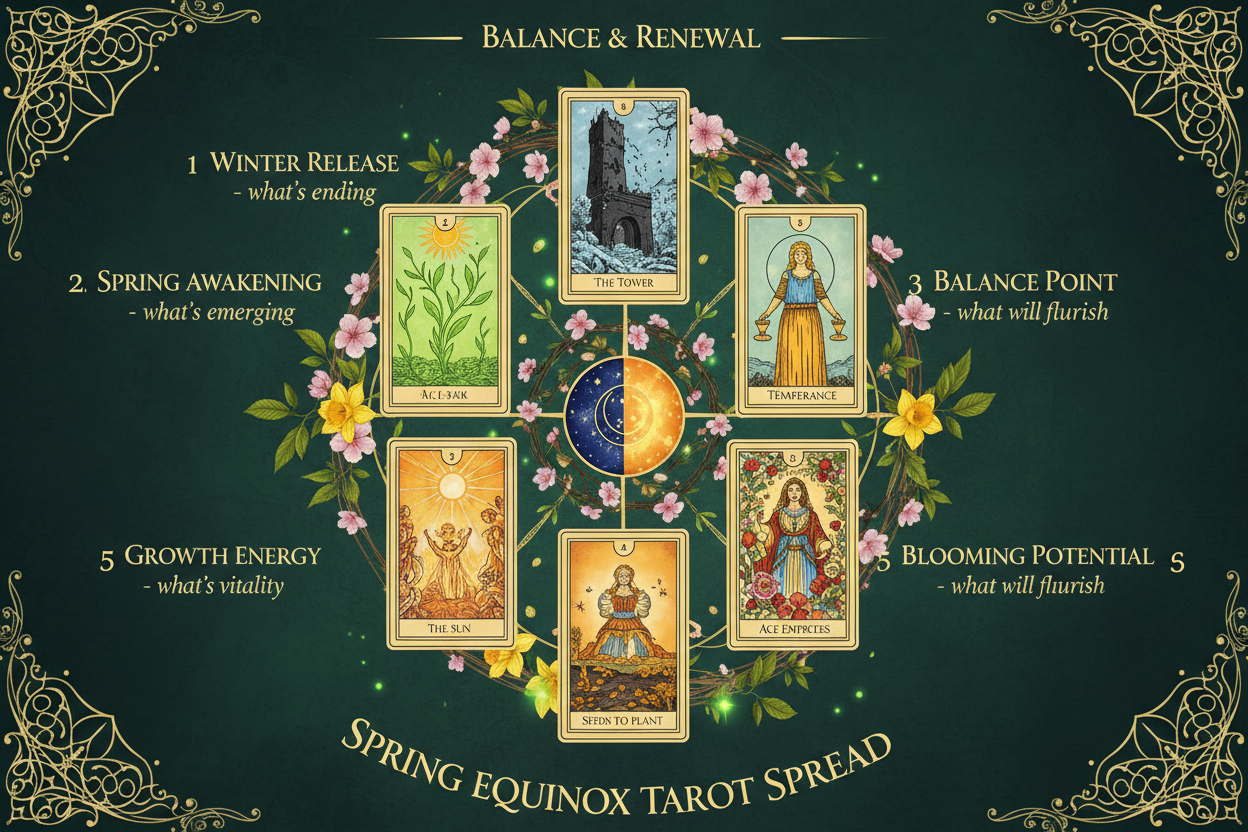 Spring Equinox Tarot Spread | Ostara Renewal & Balance Reading – Nicole ...