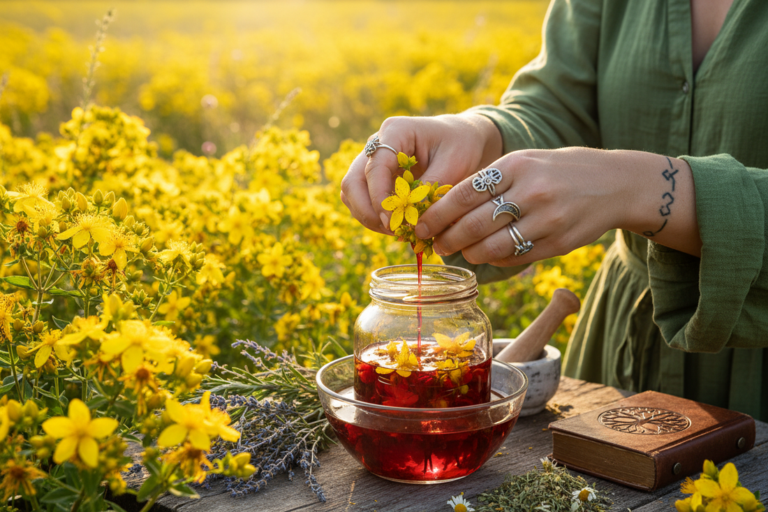 St. John's Wort Growing, Harvesting & Making the Magical Red Oil