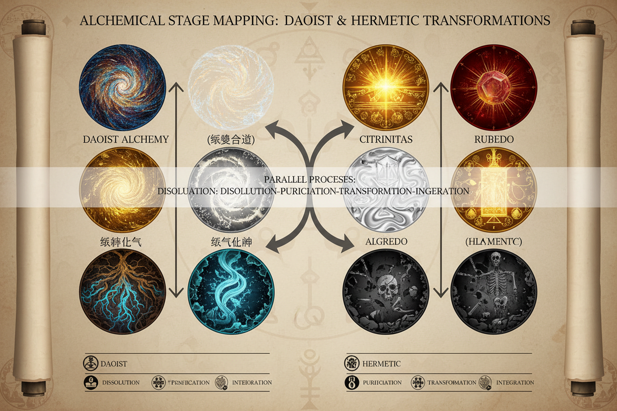 What Is Ritual Mapping Stage Mapping: 炼精化气 ↔ Nigredo to Albedo | Alchemy Across Civilizations ...