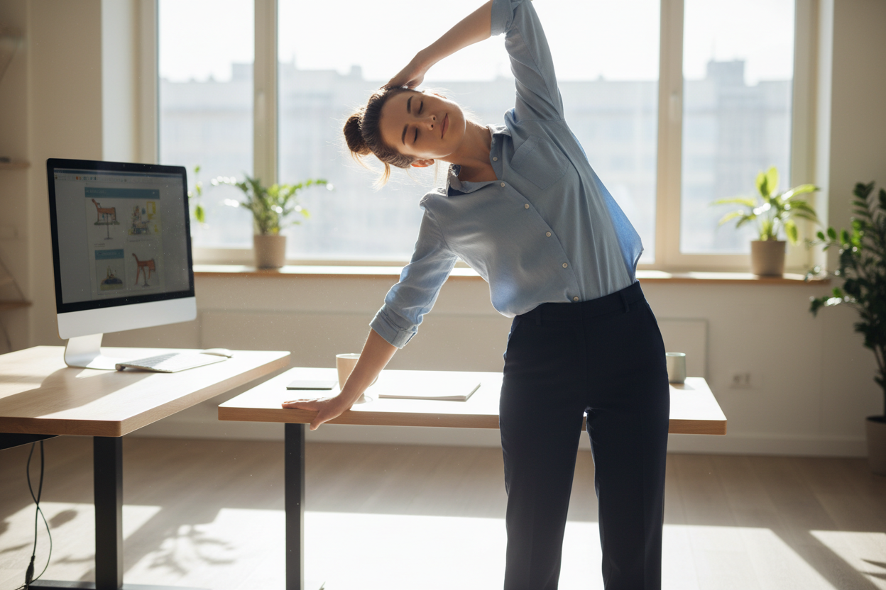 Stretching at Desk: Body Awareness | Workplace Wellness & Office ...