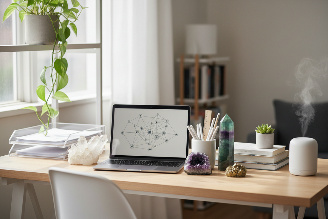 Study Desk Magic: Productivity Crystals