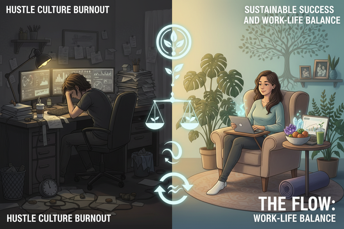 Success Sigil vs Hustle Culture: Sustainable Achievement - Nicole's ritual universe