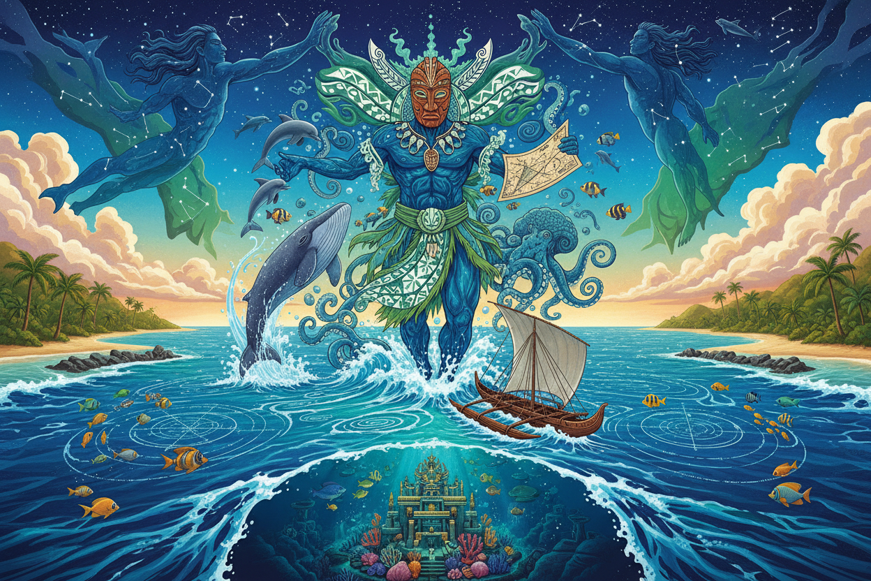 Polynesian Tangaroa God Of The Ocean Lord Of All Waters Sea polynesian-tangaroa-god-of-the-ocean-lord-of-all-waters-sea