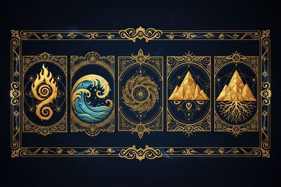 Tarot + Elements: Fire, Water, Air, Earth