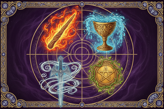 Tarot Suit Symbols: Wands, Cups, Swords, Pentacles in Occult Practice