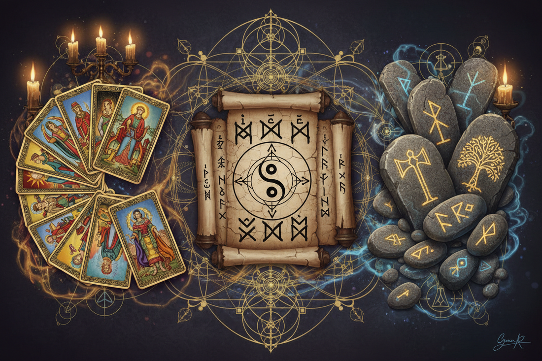 Tarot vs I Ching vs Runes: Three Divination Systems Compared - Nicole's ritual universe