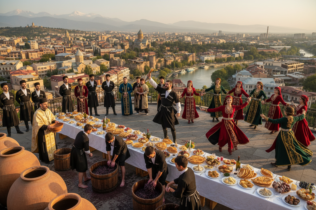 Tbilisoba: Georgian Harvest Festival - Wine Blessings, Traditional Dance, and Ancestral Memory