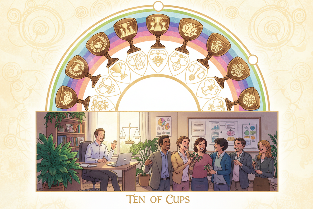 Ten of Cups in Career Readings: Work-Life Harmony & Meaningful Success - Nicole's ritual universe