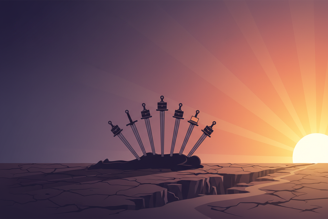 Ten of Swords in Career Readings: Job Loss, Workplace Betrayal & Career Rock Bottom - Nicole's ritual universe