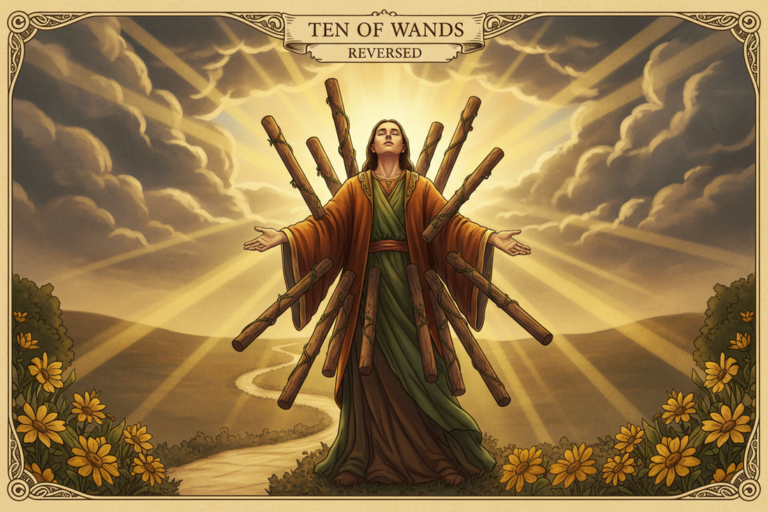 Ten of Wands Reversed: Blessed Release or Premature Surrender? - Nicole's ritual universe