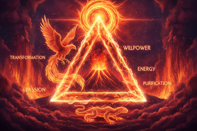 Tetrahedron: Fire Element & Willpower Geometry
