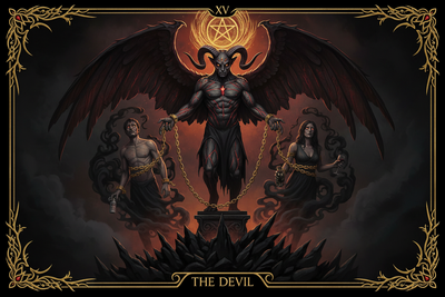 The Devil Tarot Card: Complete Guide to Meaning & Symbolism