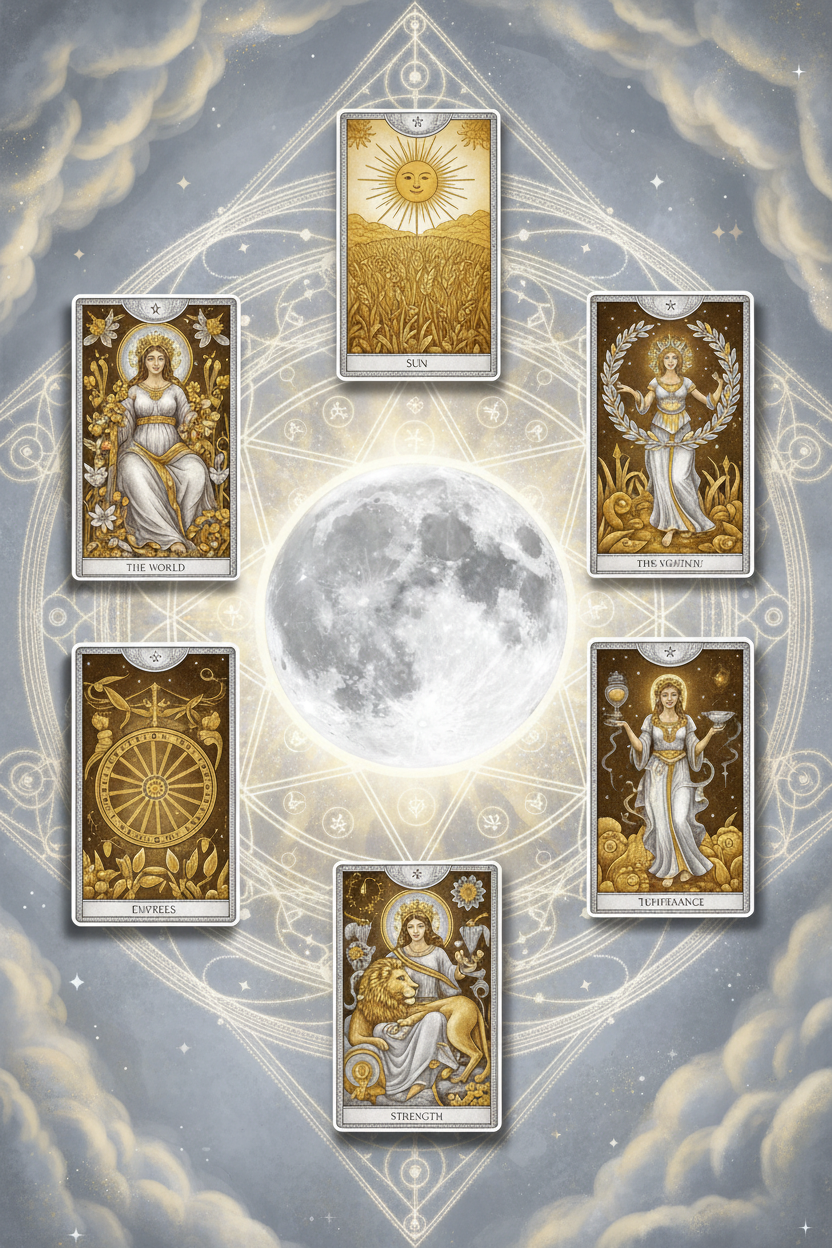 The Full Moon Celebration Spread: Harvesting Joy Nicole's ritual universe