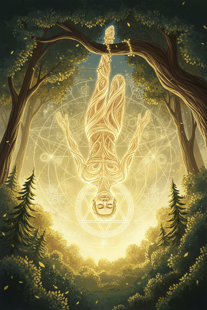 The Hanged Man (Light Path): Tarot Card Meaning, Ritual & Meditation Nicole's ritual universe