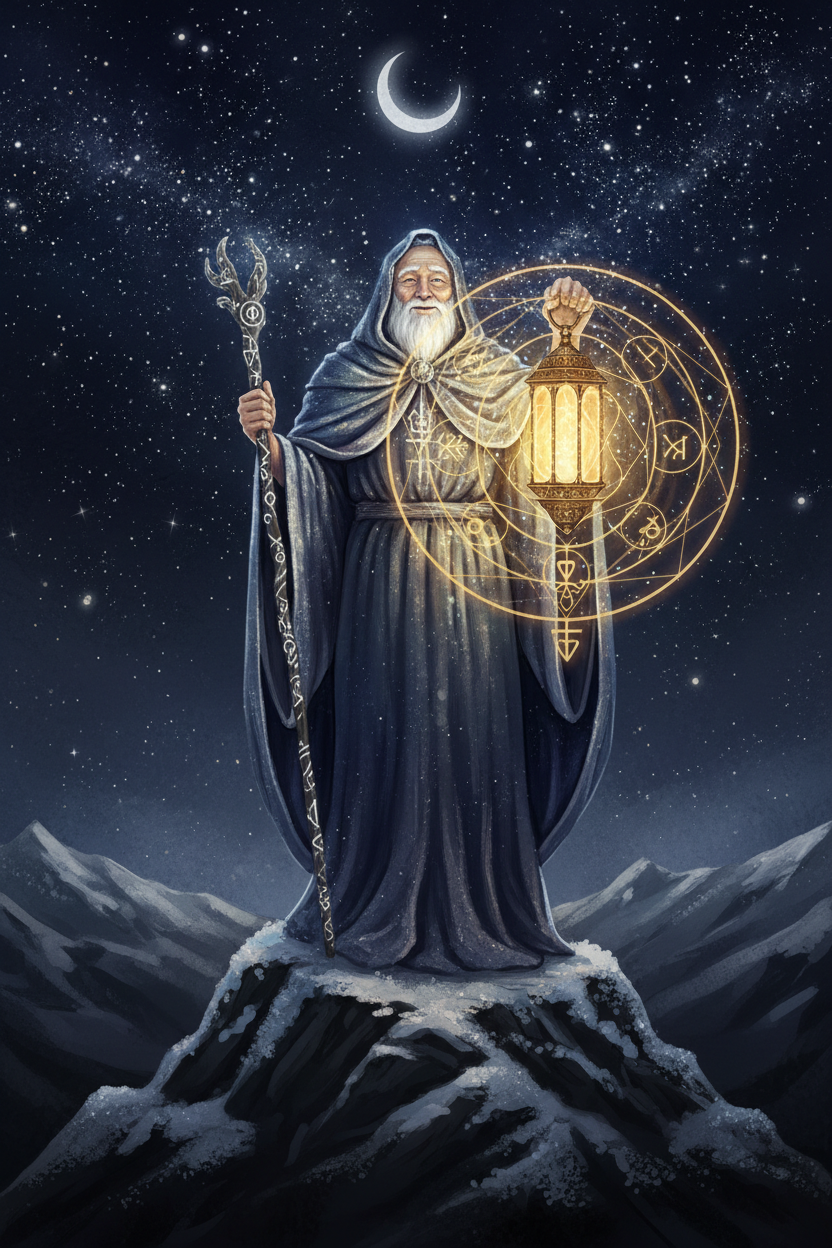 The Hermit (Light Path): Tarot Card Meaning, Ritual & Meditation Nicole's ritual universe