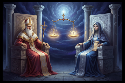 The Hierophant + The High Priestess: Inner vs Outer Authority