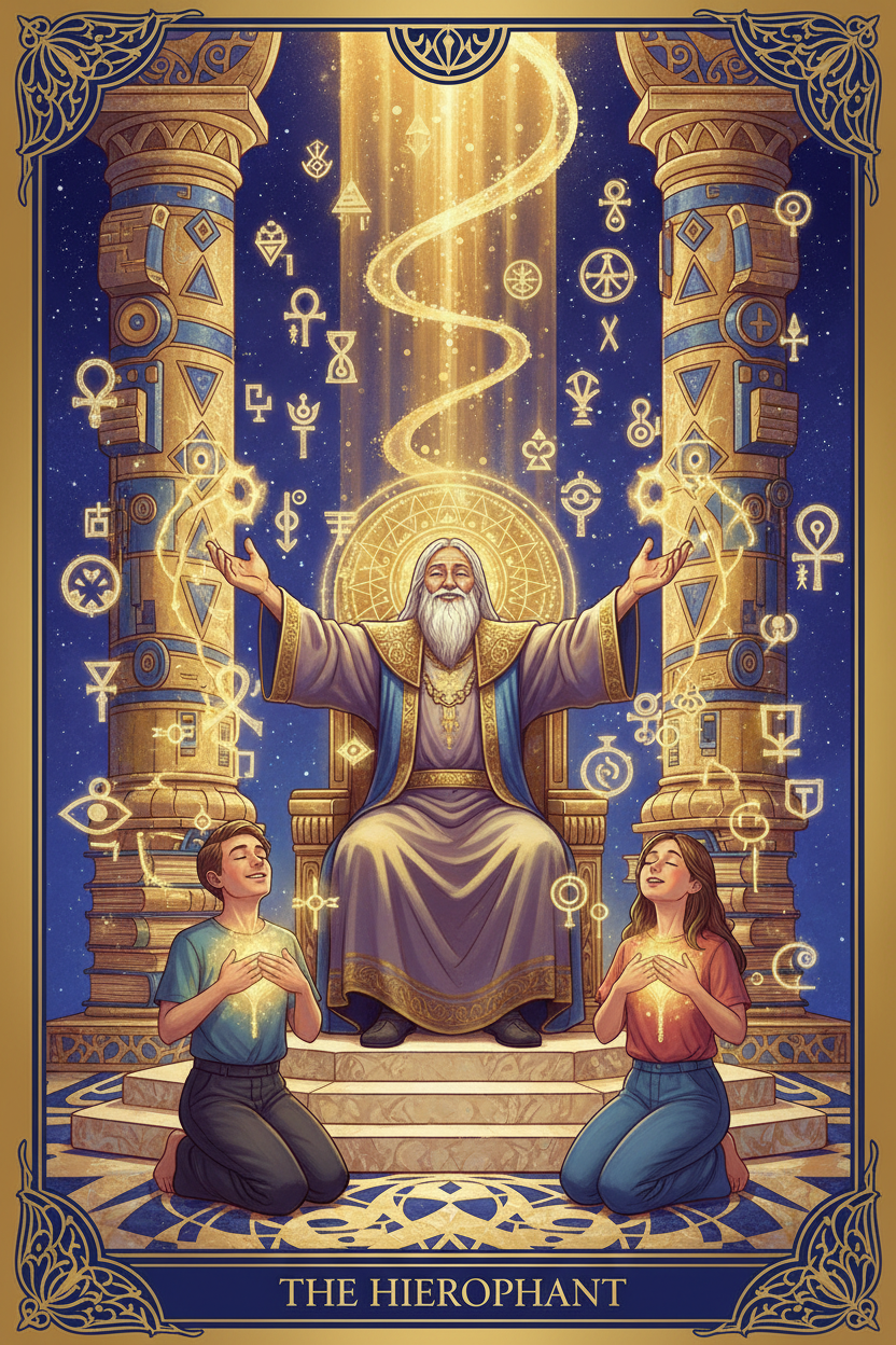 The Hierophant (Light Path): Tarot Card Meaning, Ritual & Meditation Nicole's ritual universe