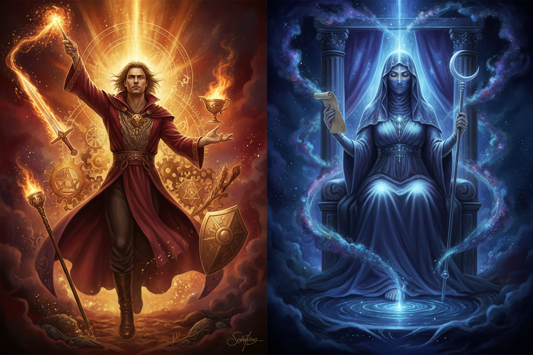 The Magician vs The High Priestess: Action vs Intuition - Nicole's ritual universe
