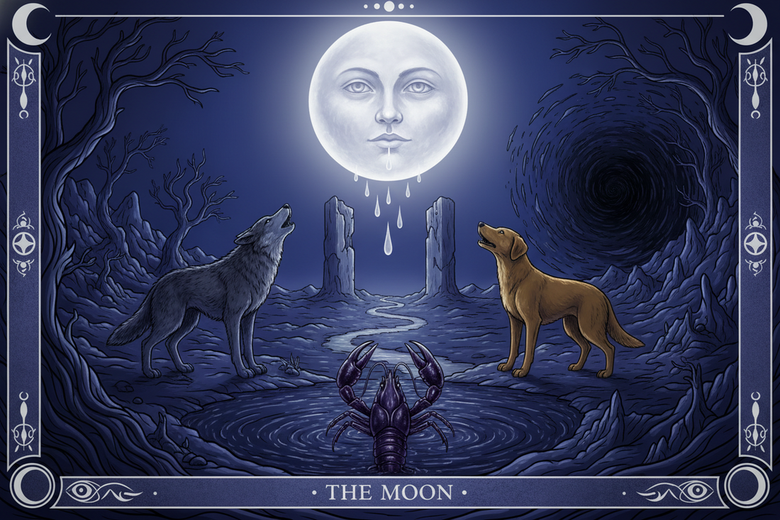 The Moon Tarot Card: Illusion, Subconscious & Fear