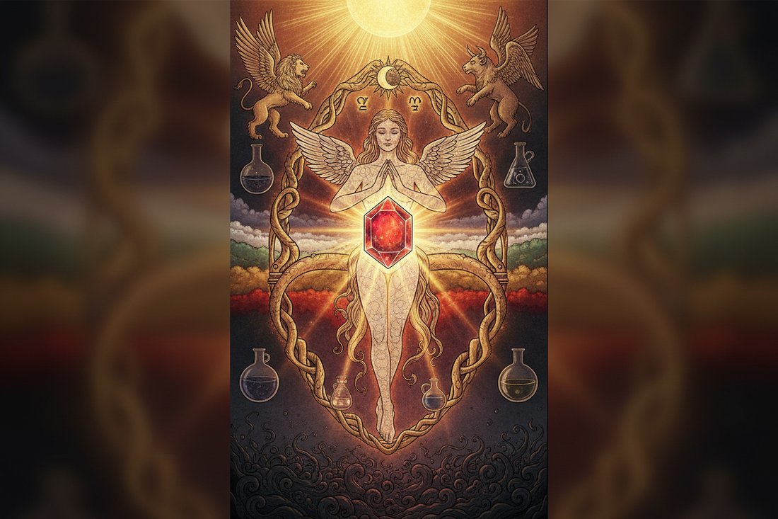 The Philosopher's Stone × The World Card: Embodied Enlightenment