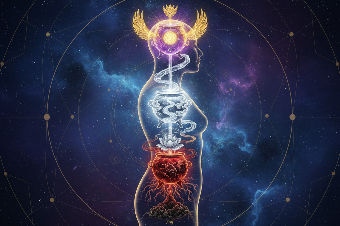 The Three Dan Tian and the Three Alchemical Phases