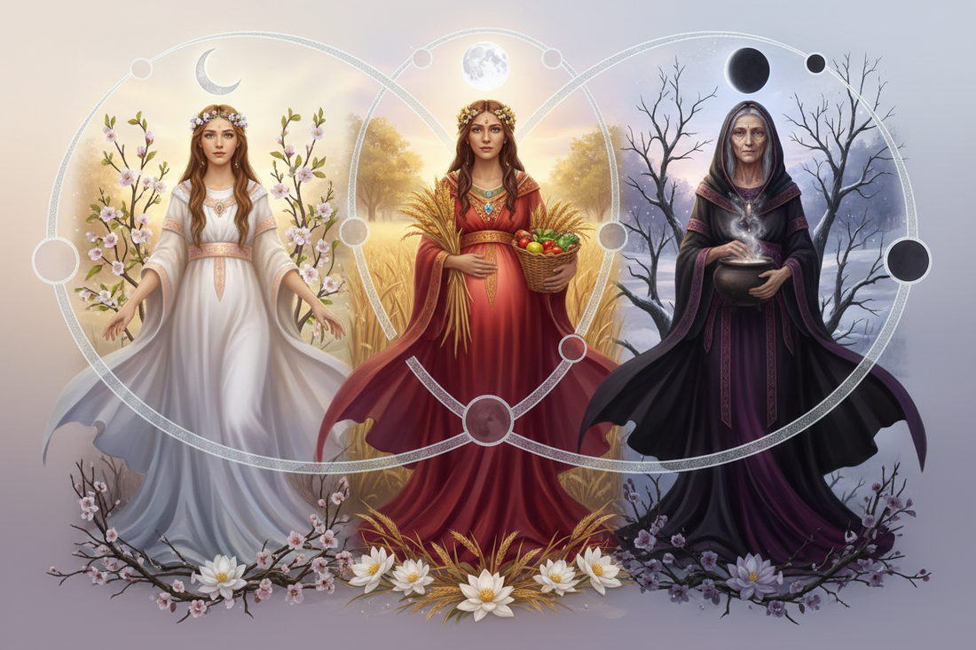 The Triple Goddess: Maiden-Mother-Crone Across Cultures - Nicole's ritual universe