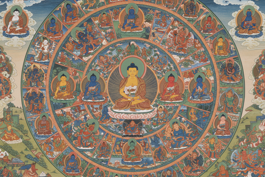 The Vajrayana Pantheon: Five Dhyani Buddhas, Bodhisattvas & Deities