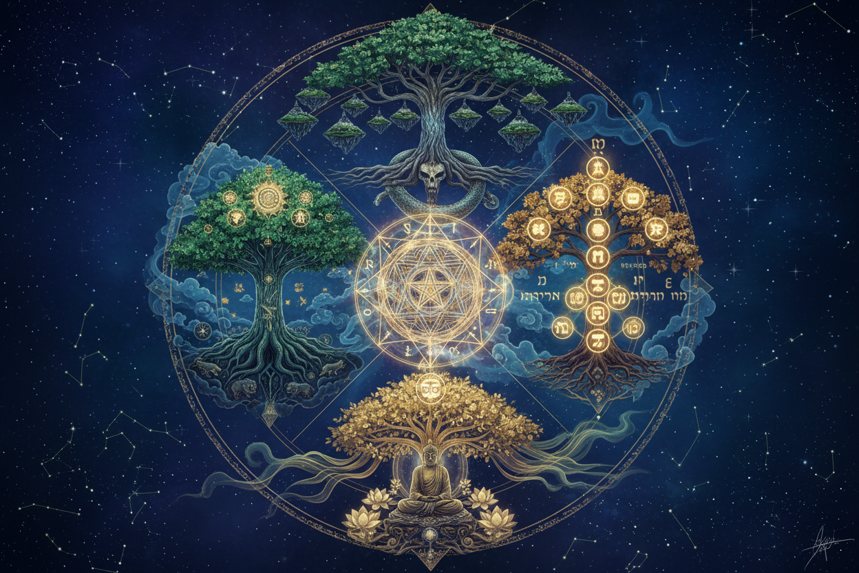The World Tree: Yggdrasil, Tree of Life, Bodhi Tree, Ceiba | Four ...