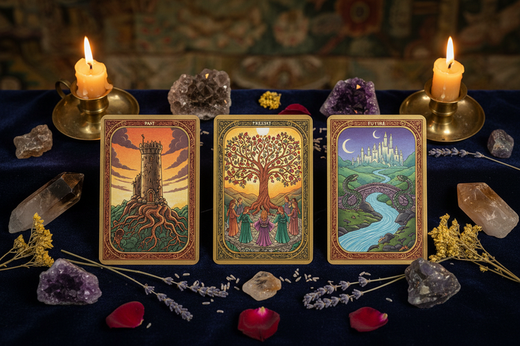 The Three-Card Tarot Spread: Past Present Future & 10 Powerful ...