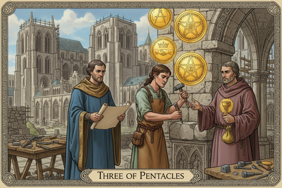 Three of Pentacles Tarot Card: Complete Guide to Meaning & Symbolism