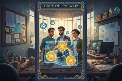 Three of Pentacles in Career Readings: Teamwork & Professional Mastery