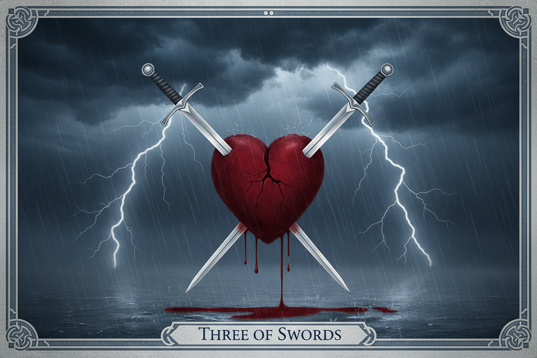 Three of Swords Tarot Card: Complete Guide to Meaning & Symbolism - Nicole's ritual universe