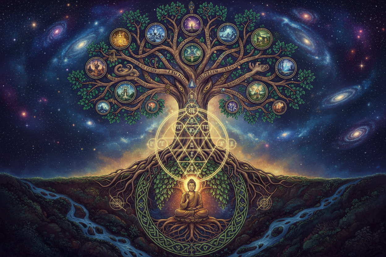 The Tree of Life Across Cultures: Axis Mundi Connecting Heaven and ...