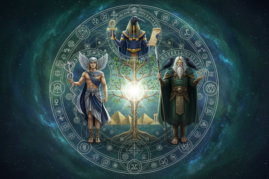 Hermes + Thoth + Odin: Triple Wisdom God