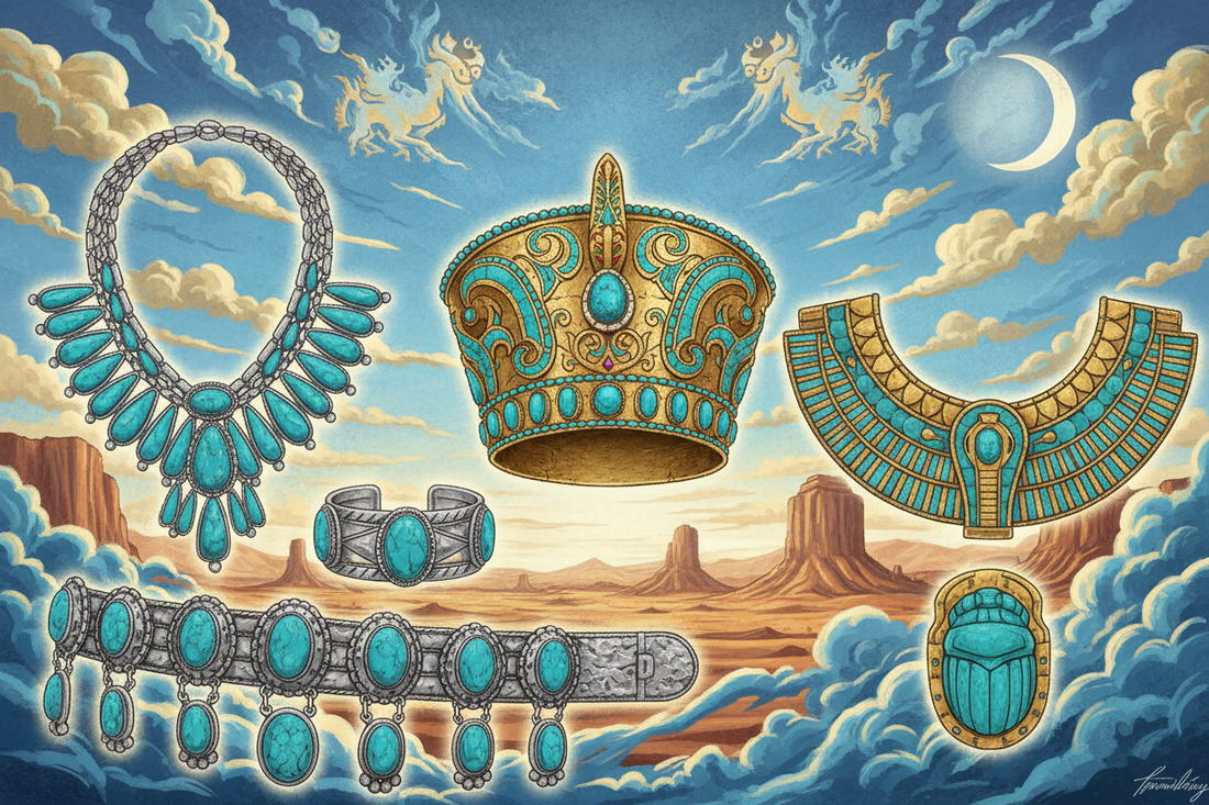 Turquoise Across Cultures — The Sacred Blue-Green Stone of Native American, Persian, and Egyptian Traditions