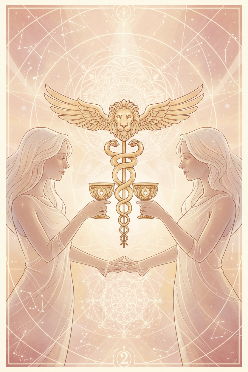 Two of Cups (Light Path): Tarot Card Meaning, Ritual & Meditation Nicole's ritual universe