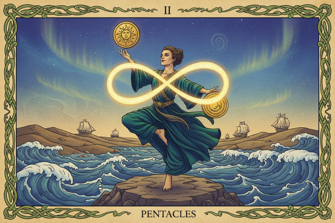 Two of Pentacles Tarot Card: Complete Guide to Meaning & Symbolism