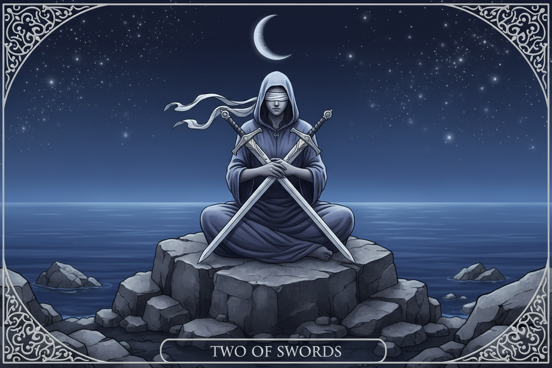 Two of Swords Tarot Card: Complete Guide to Meaning & Symbolism - Nicole's ritual universe