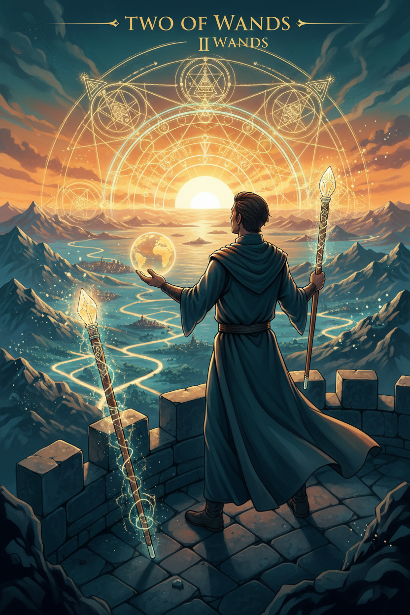 Two of Wands (Light Path): Tarot Card Meaning, Ritual & Meditation Nicole's ritual universe
