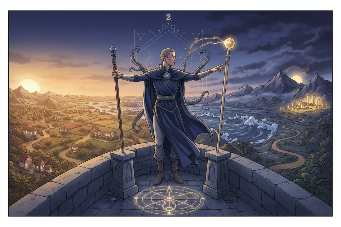 Two of Wands — Choice Paralysis and Fear of Expansion - Nicole's ritual universe