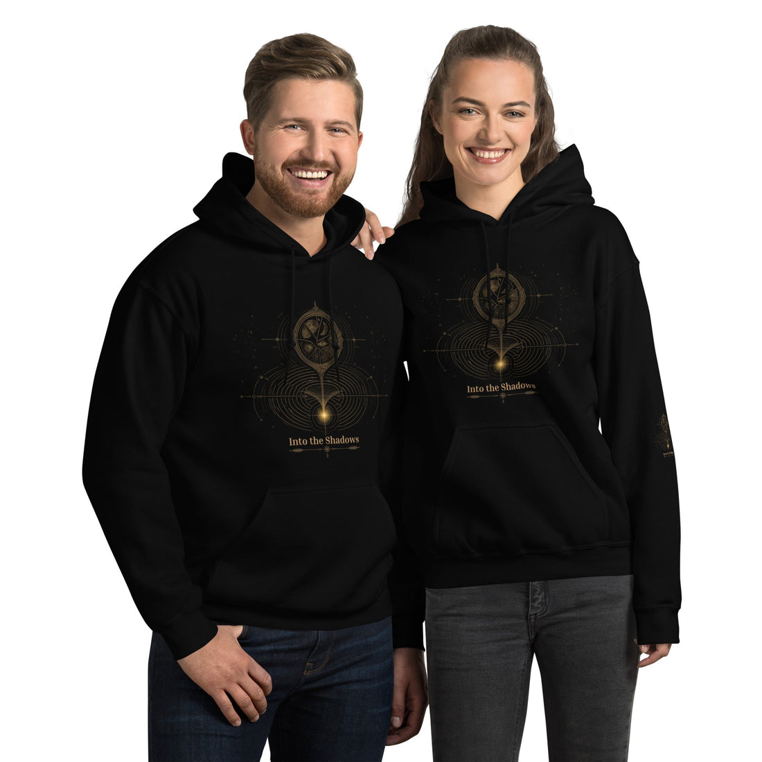 The Shadow Worker Unisex Hoodie Black Front 2