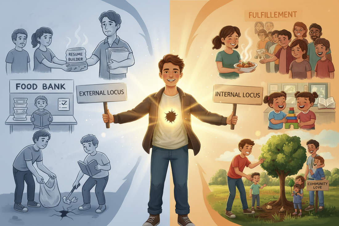 Volunteering and Internal Locus: Service from Overflow