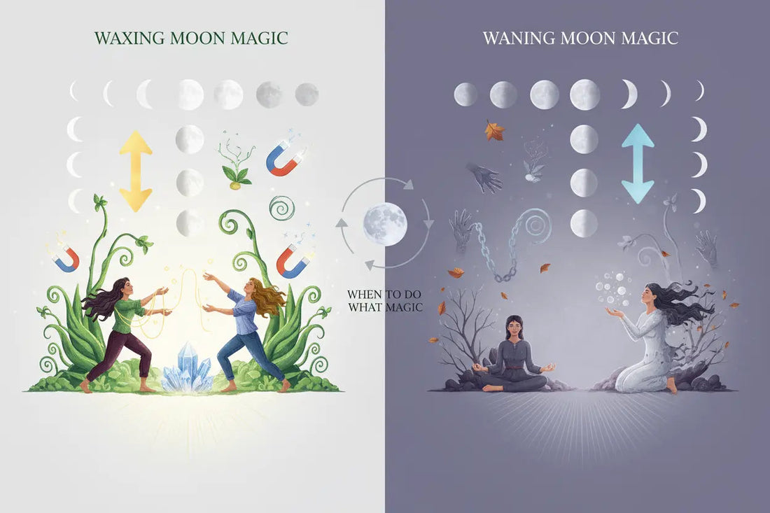 Waxing vs Waning Moon: When to Do What Magic - Nicole's ritual universe