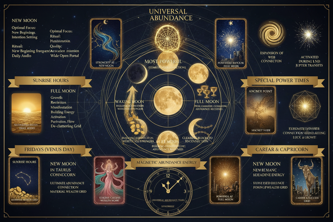 Best Time to Connect to the Web of Abundance (Timing Guide) - Nicole's ritual universe