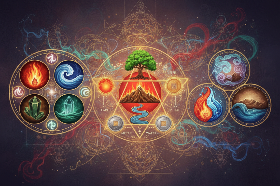 Western Elements vs Chinese Wu Xing vs Ayurvedic Doshas - Nicole's ritual universe